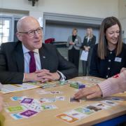 John Swinney was speaking as he visited a primary school in Edinburgh (Jane Barlow/PA)