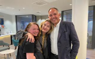 Child and Adolescent Psychiatrist Dr Jon Goldin with Kate Winslet and Mia Threapleton.