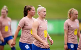 Bethany England during a training session ahead of the World Cup