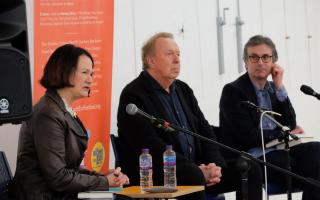 Catherine West MP interviewed Steve Richards and Robert Peston as part of the Crouch End Literary Festival (Image: David Winskill)