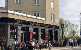 The Duke of St Albans has a terrace right next to the enormous Hampstead Heath