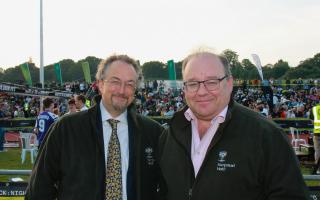 William Upton was joined by his deputy Alderman Gregory Jones KC to watch the Night of 10k PBs (Image: City of London Corporation)