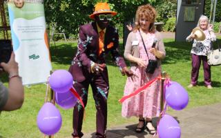 The Art Fair was officially opened by Jama Elmi, pictured with Hampstead School of Art principal Isabel Langtry