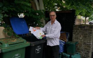 Paul Scott found 35 letters bound and dumped in his dustbin