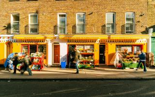 Drummond Street's shops and restaurants have been given a colourful makeover