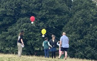 Renee Zellwegger plays Bridget Jones with her two children on Hampstead Heath