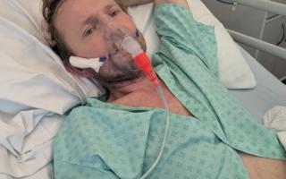 Marek Marzec, a 48-year-old stone worker living in London, in hospital with terminal silicosis