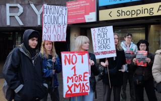 Shamilah Edwards has been living in a single room in Haringey with three children for more than two years. A protest about her treatment was held in Wood Green on Saturday (November 30)