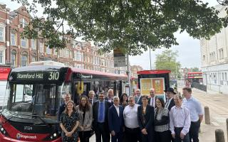 Sadiq Khan at the 310 bus launch event